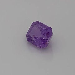 1.50 Carat Emerald Shape Premium Purple Color Sapphire GIA Certified Unheated