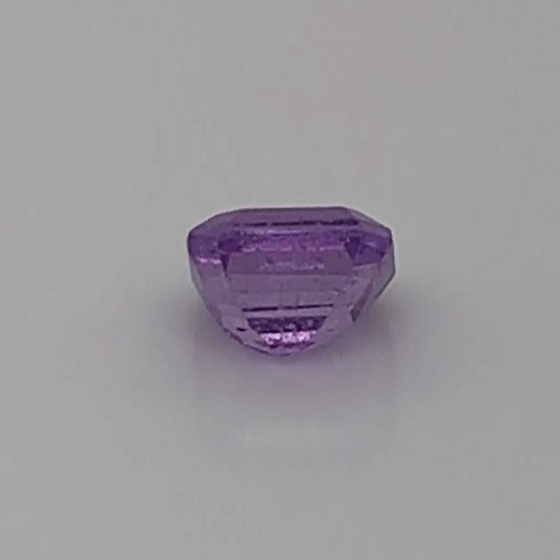 Emerald Cut 1.50 Carat Emerald Shape Premium Purple Color Sapphire GIA Certified Unheated For Sale