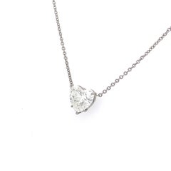 ISSAC NUSSBAUM NEW YORK 1.50 Carat Heart Shape Diamond Pendant Necklace