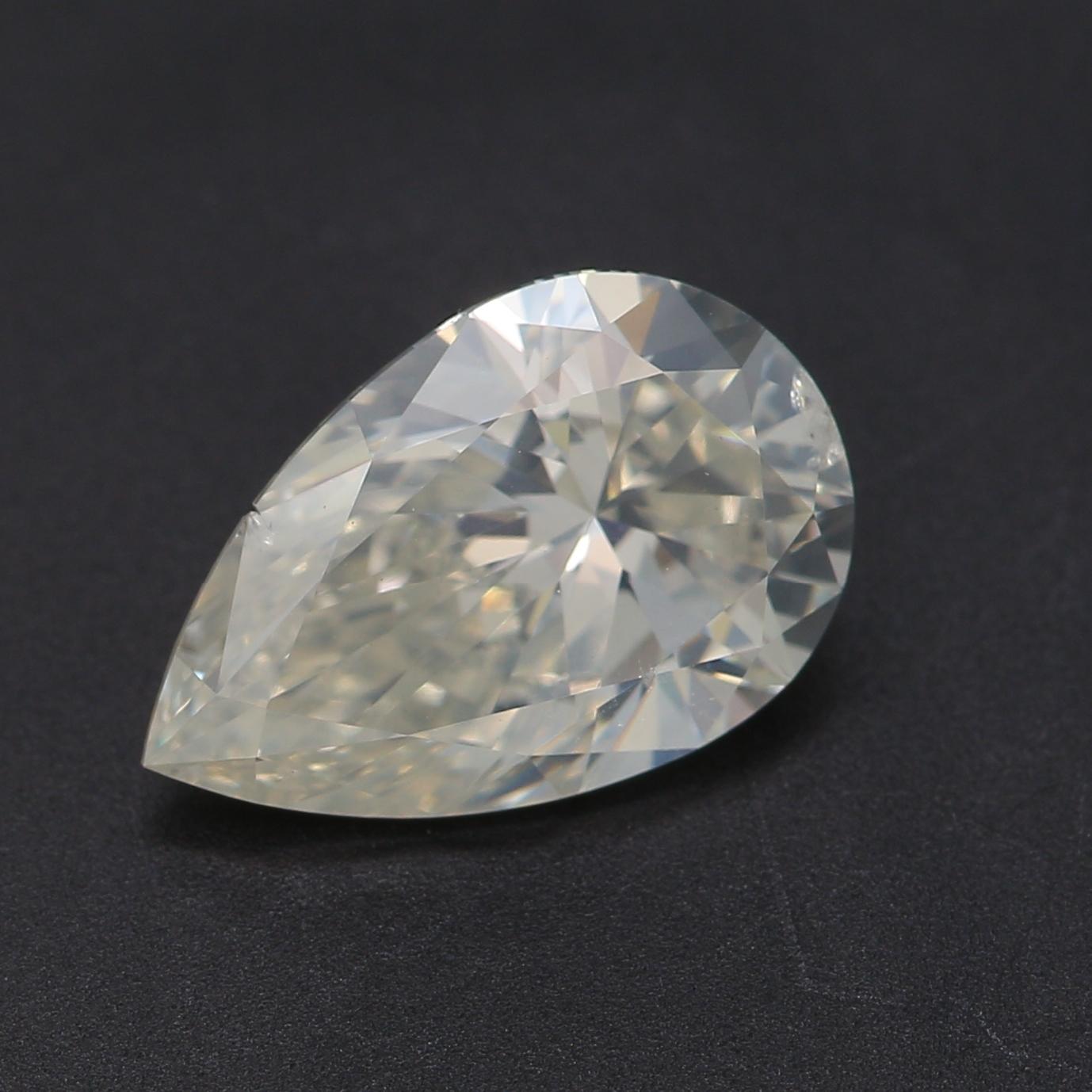 1.50-CARAT, I, Pear cut diamond SI2 Clarity GIA Certified For Sale 1