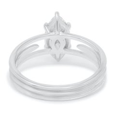 1.22 Carat GIA Certified Marquise Cut Diamond Platinum Architectural Ring