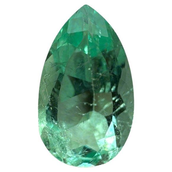 1,50 Karat Luminous kolumbianischen Smaragd - Birnenschliff Teardrop Mai Birthstone