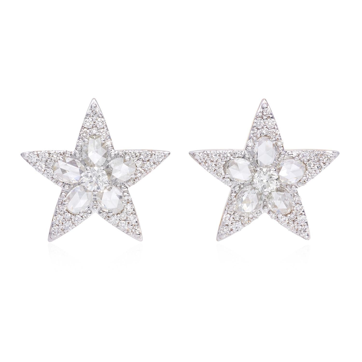Introducing The Sydney:

The Sydney earrings feature a playful modern design of a star, worked in the finest and longest lasting 18K gold, meant to last you a lifetime. Each of the stars have a beautiful 1.40 carats of marquise diamonds as the