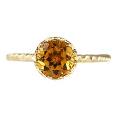 Citrine Ring In 14 Karat Yellow Gold