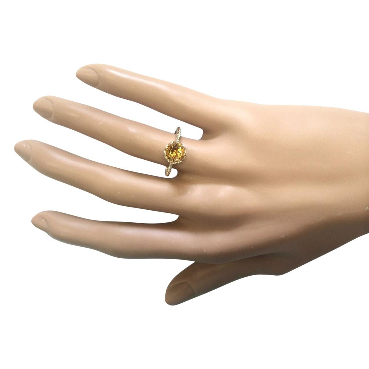 Citrine Ring In 14 Karat Yellow Gold In New Condition For Sale In Manhattan Beach, CA