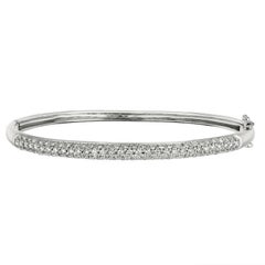 Bracciale con diamanti naturali da 1,50 carati in oro bianco 14K
