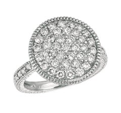 1.50 Carat Natural Diamond Cocktail Cluster Ring G SI 14 Karat White Gold