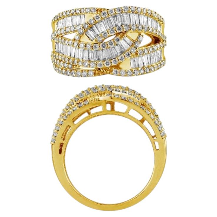 Pre-owned Morris & David 1.50 Carat Natural Diamond Fashion Ring F Vs 14k Yellow Gold