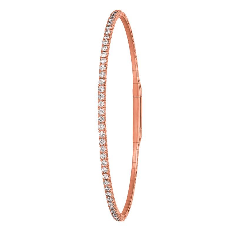 1.50 Carat Natural Diamond Flexible Tennis Half Way Round Bangle Bracelet G SI 14K Rose Gold 7''

100% Natural Diamonds, Not Enhanced in any way Round Cut Flexible Diamond Tennis Bracelet
1.50CT
G-H
SI
14K Rose Gold, 5.3 gram, Pave
7 inches in