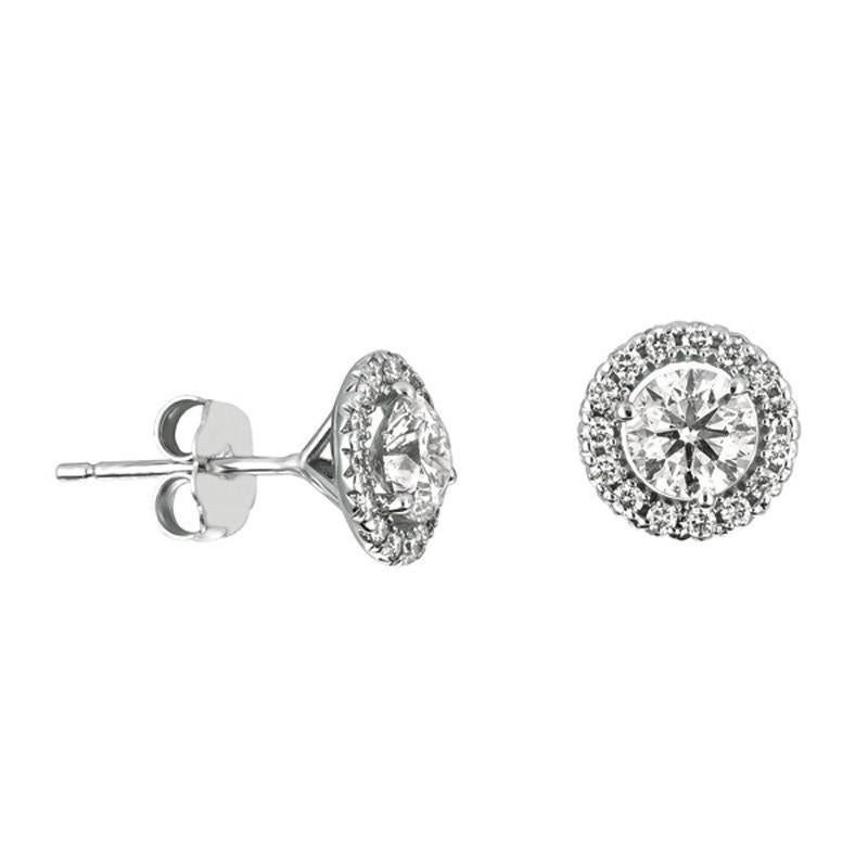 
1.50 Carat Natural Diamond Halo Earrings G SI 14K White Gold

    100% Natural, Not Enhanced in any way Round Cut Diamond Earrings
    1.50CT
    G-H 
    SI  
    14K White Gold  1.6 grams, prong style 
    3/8 inches in height, 3/8 inches in