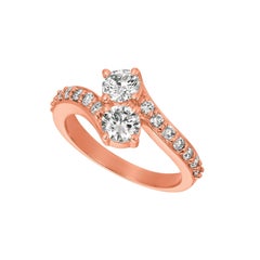 1.50 Carat Natural Diamond Ring G SI 14 Karat White Gold