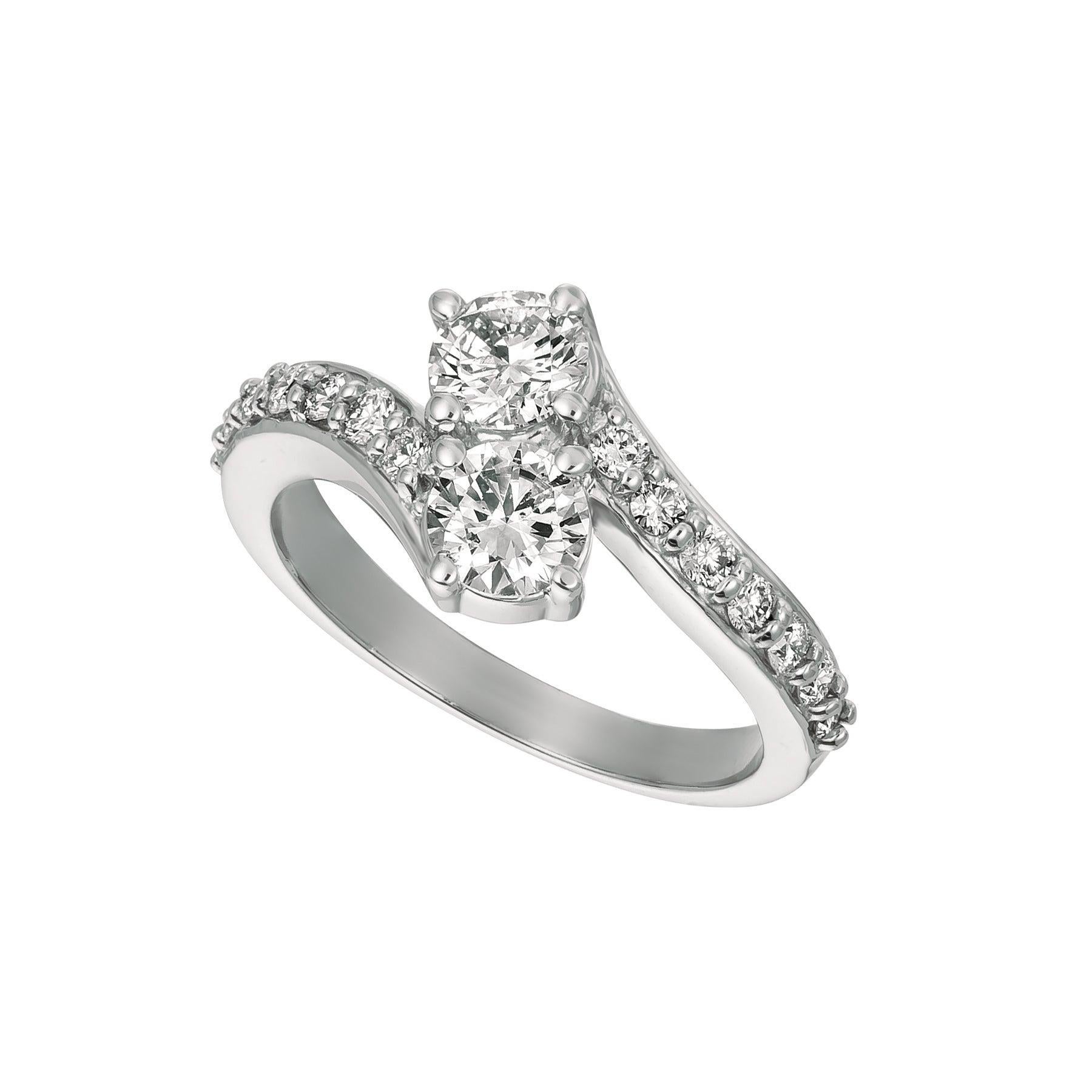 For Sale:  1.50 Carat Natural Diamond Ring G SI 14 Karat White Gold 4