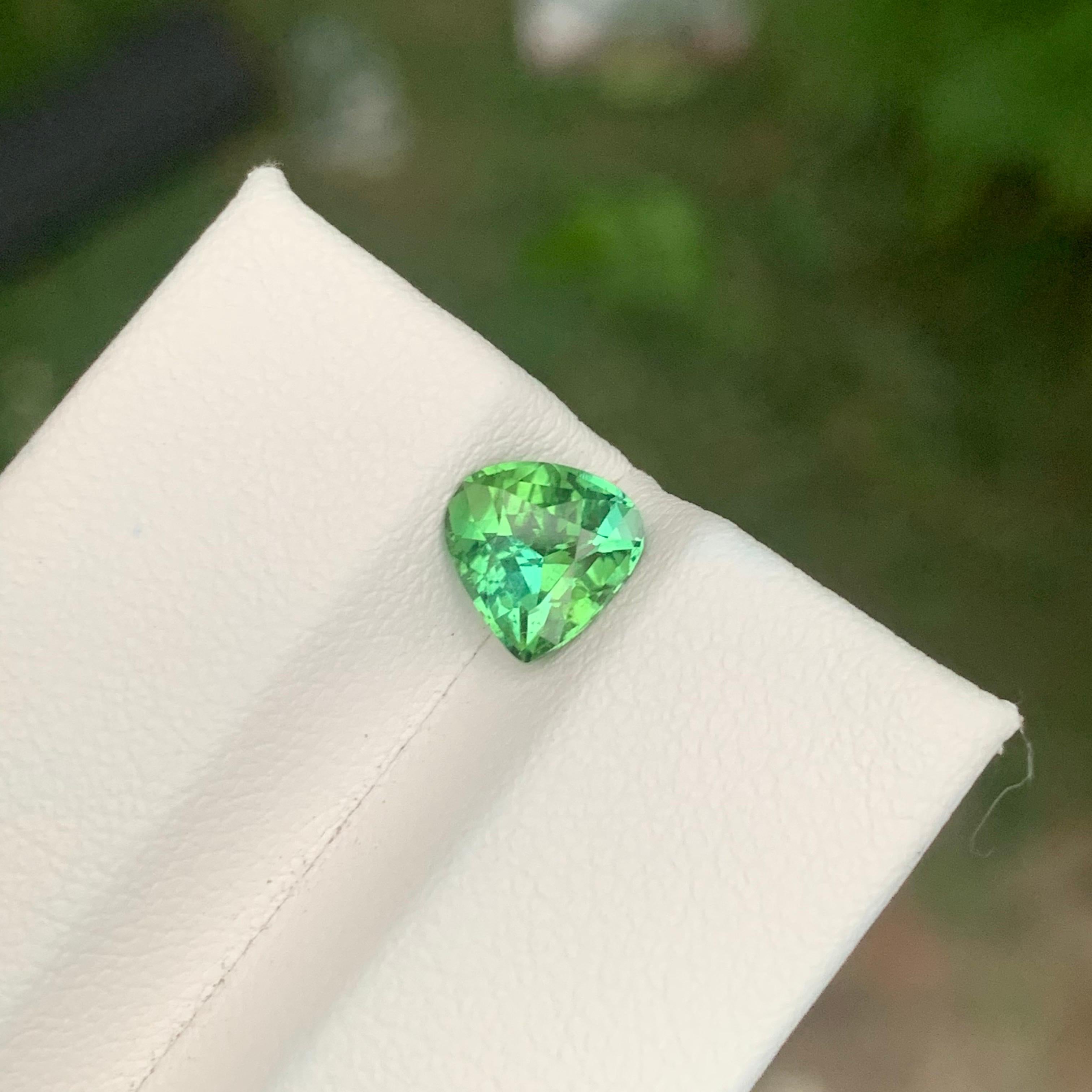 1,50 carati di tormalina blu verde naturale a forma di pera, gemma sfusa in vendita 5
