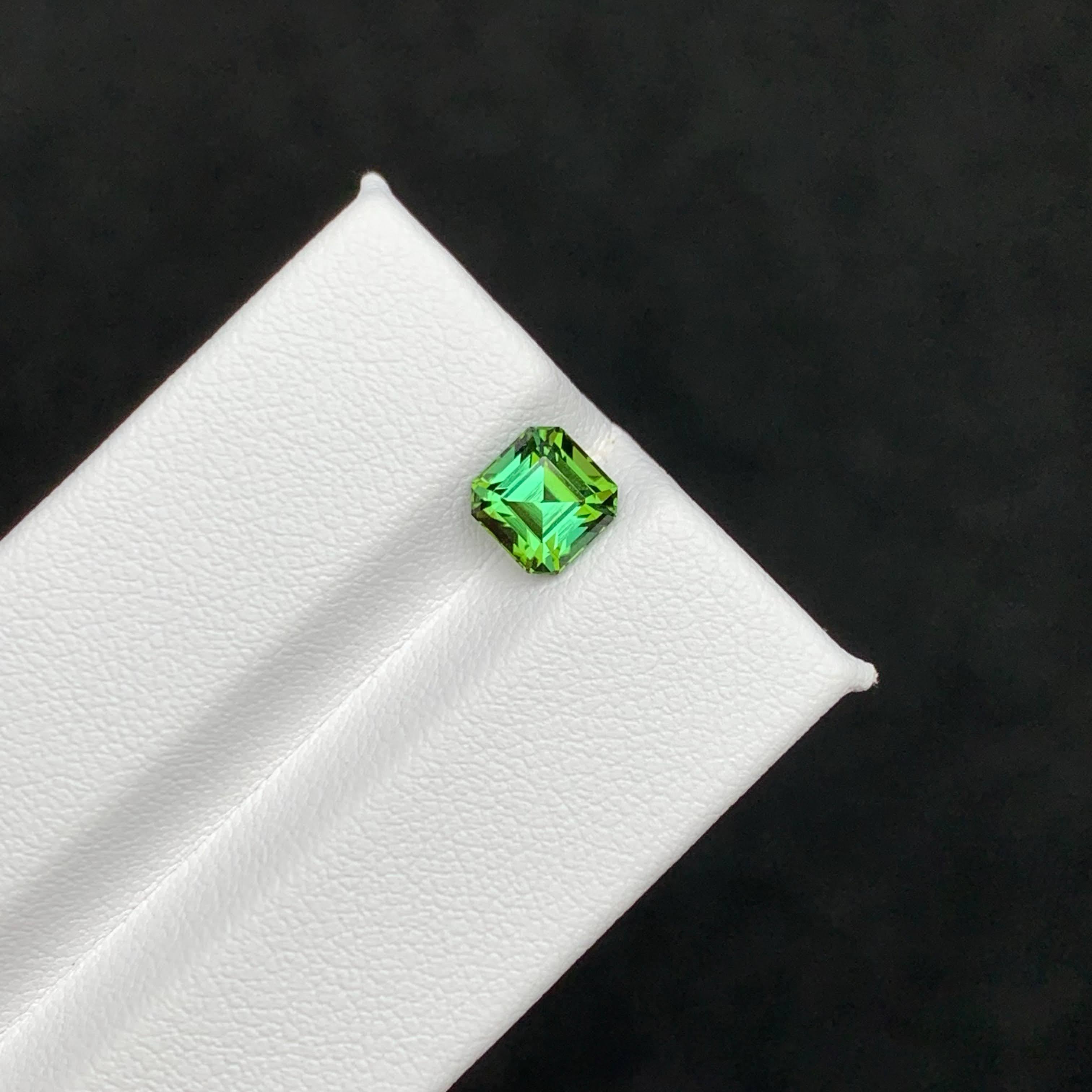 Taglio Asscher 1,50 Carati di tormalina verde bluastra naturale sfusa con taglio Asscher Gemma afgana in vendita