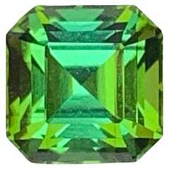 1,50 Carati di tormalina verde bluastra naturale sfusa con taglio Asscher Gemma afgana