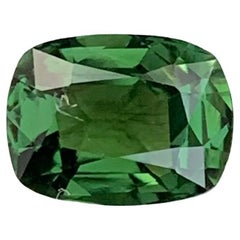 Gema natural suelta de turmalina verde bosque en forma de cojín de 1,50 quilates