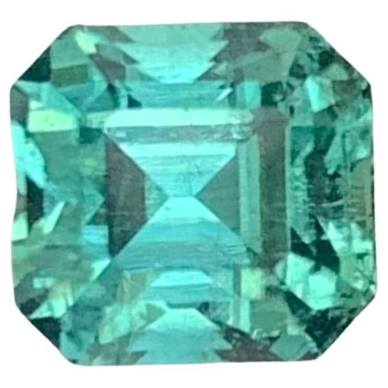 1.50 Carat Natural Loose Green Blue Tourmaline Octagon Shape Gemstone en venta