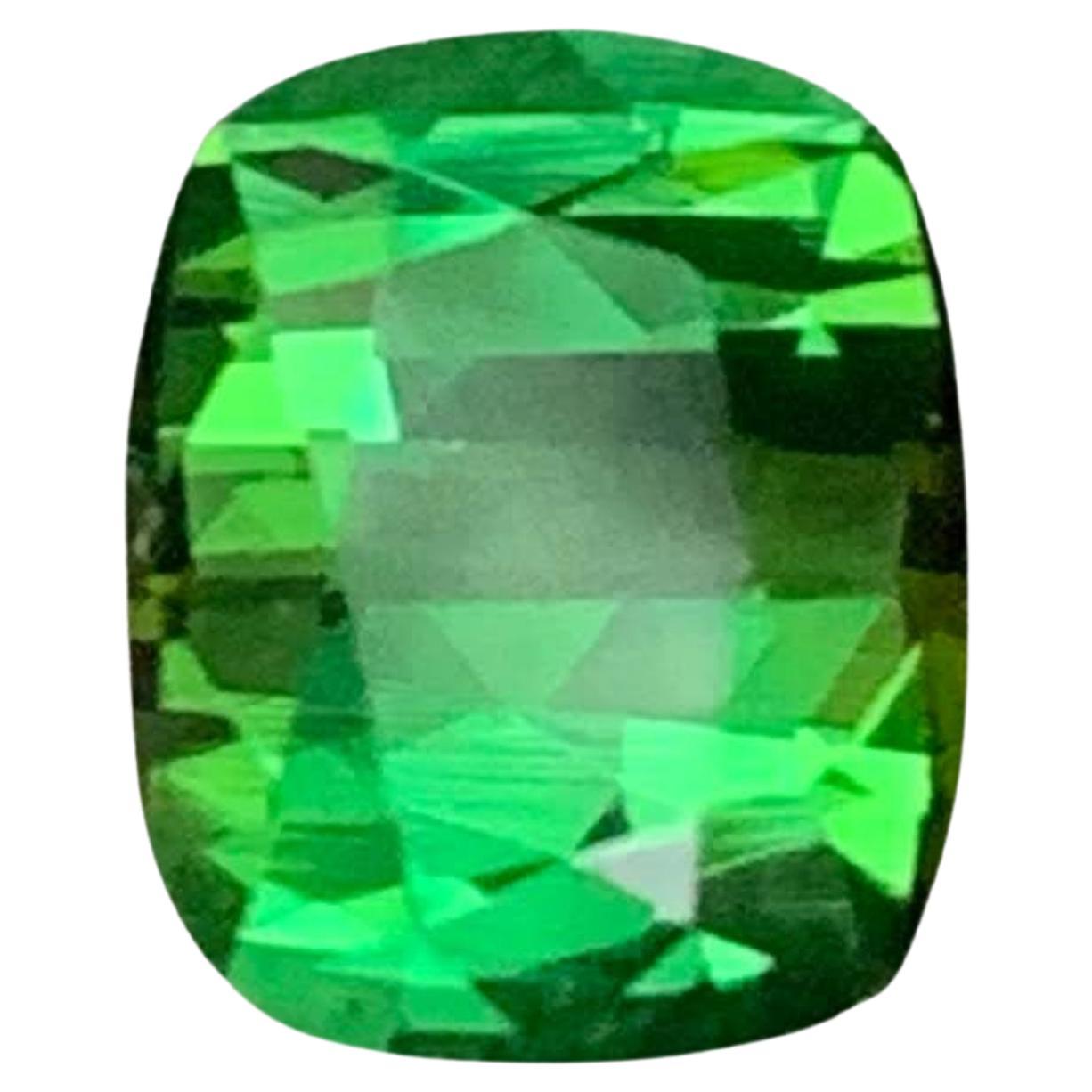 1.50 carati di tormalina verde naturale sciolta, taglio a cuscino, pietra preziosa afgana