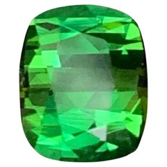 1.50 carati di tormalina verde naturale sciolta, taglio a cuscino, pietra preziosa afgana