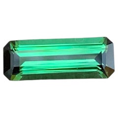1.50 Carat Natural Loose Green Tourmaline Stone Emerald Cut Afghan Gemstone