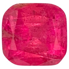 1.50 Carat Natural Loose Hot Pink Tourmaline Cushion Cut Afghan Gemstone