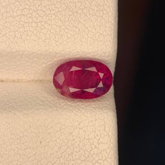1.50 Carat Natural Loose Pinkish Red Ruby Stone Oval Cut Afghan Gemstone