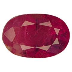 1.50 Carat Natural Loose Pinkish Red Ruby Stone Oval Cut Afghan Gemstone