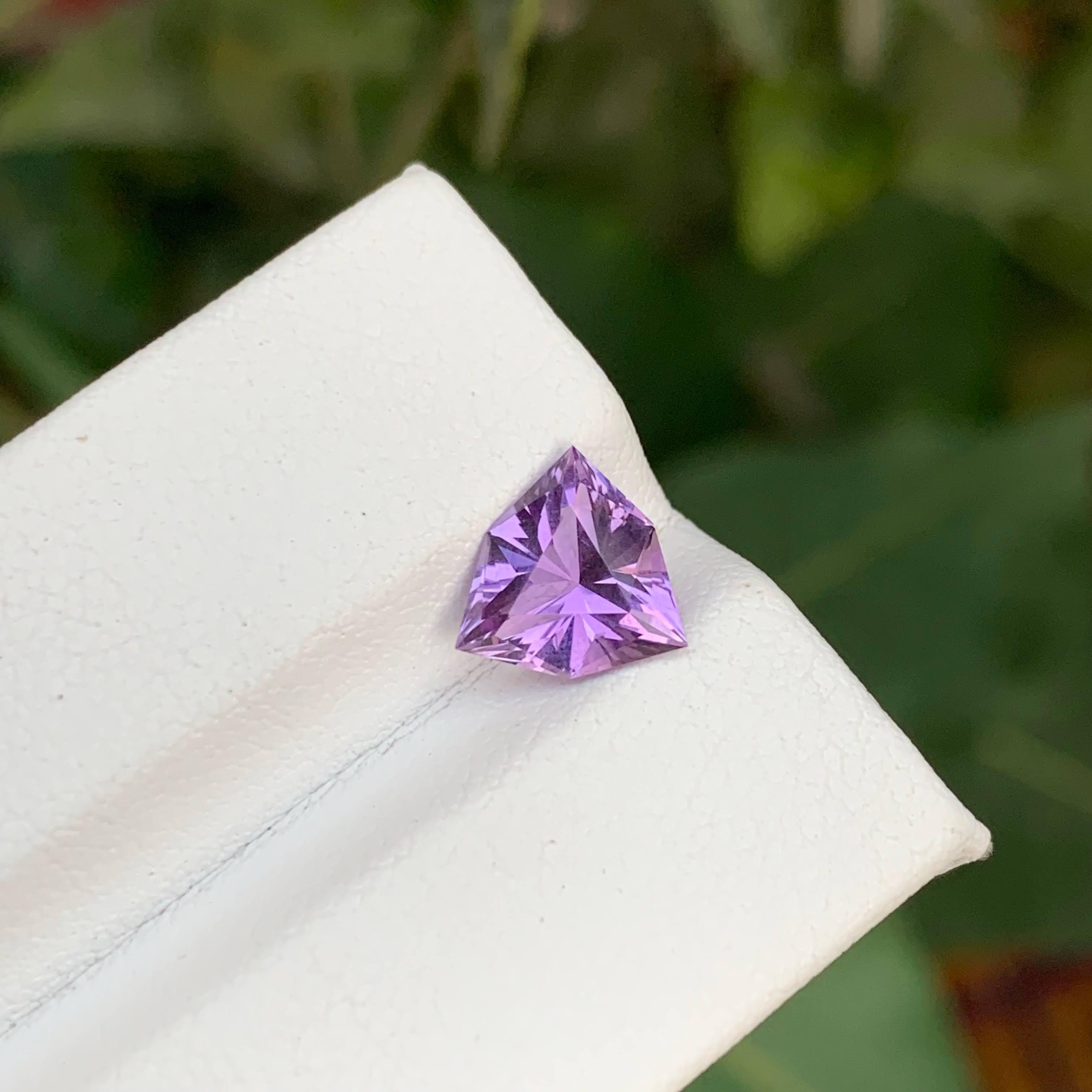 1,50 quilates de amatista púrpura natural suelta corte trillante gema brasileña en venta 4