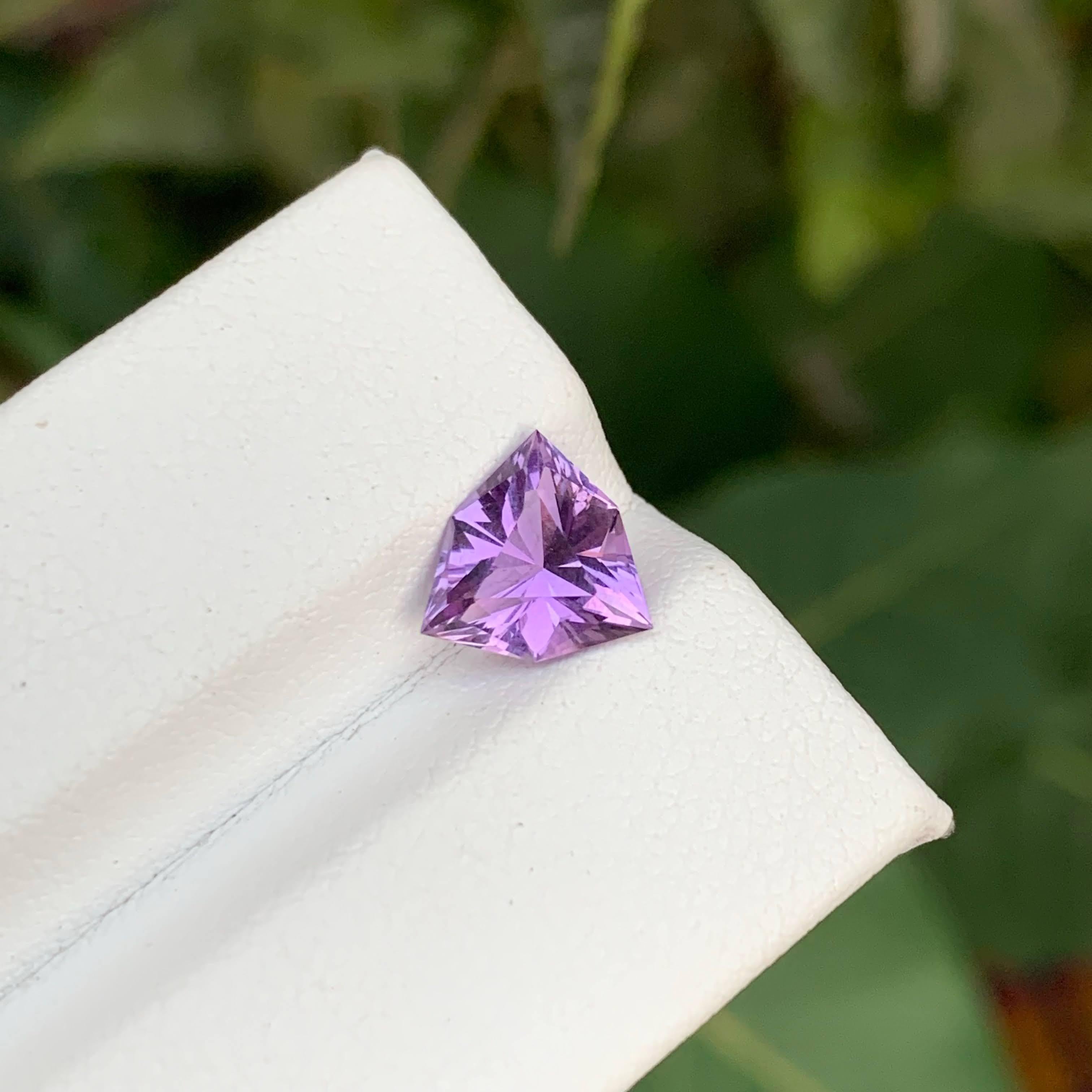 1,50 quilates de amatista púrpura natural suelta corte trillante gema brasileña en venta 1