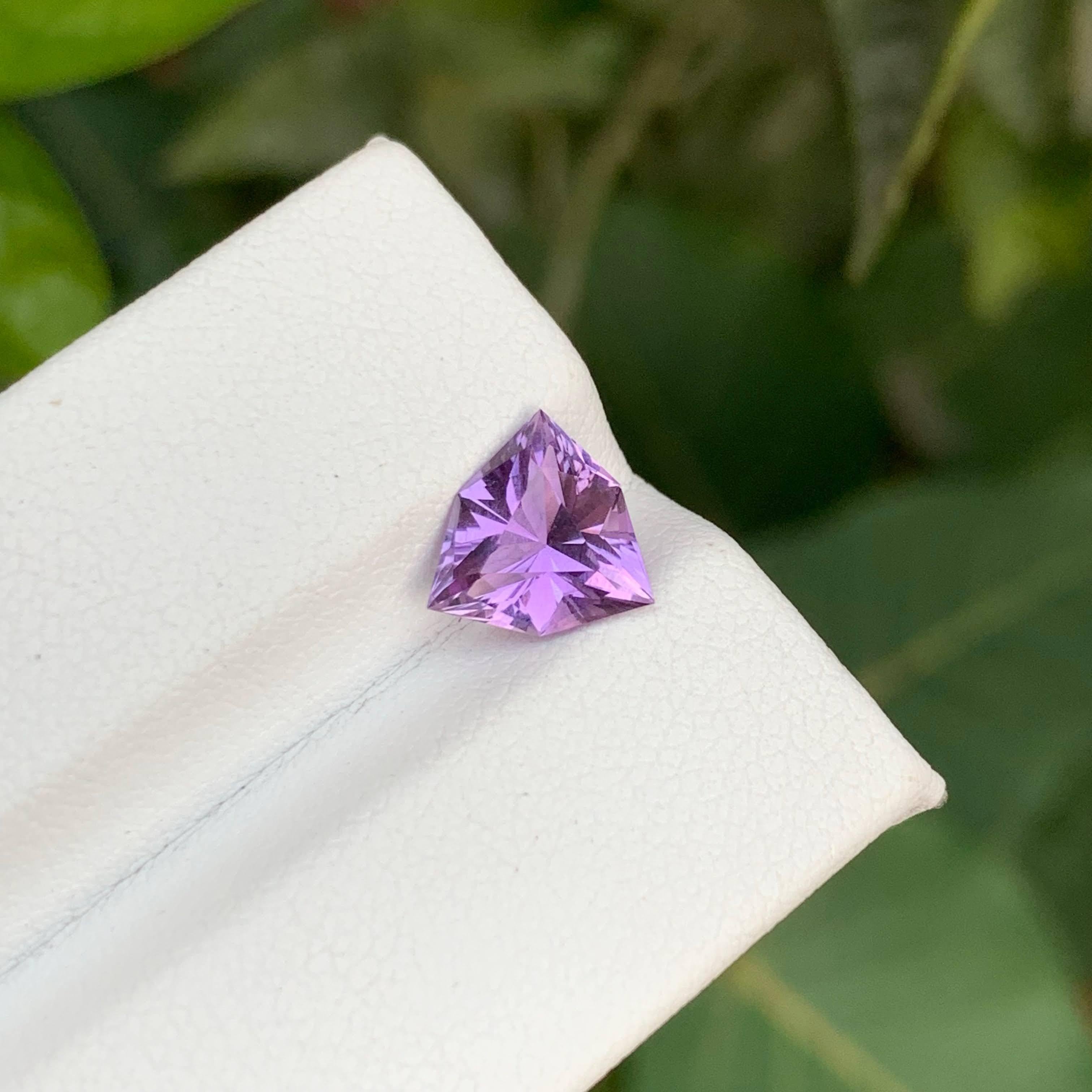 1,50 quilates de amatista púrpura natural suelta corte trillante gema brasileña en venta 3