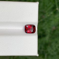 1.50 Carat Natural Loose Red Color Spinel Stone Cushion Cut Burmese Gemstone