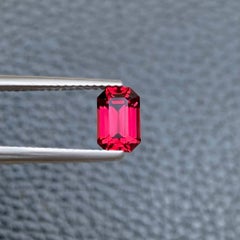 1,50 carati di granato rosso naturale sfuso pietra taglio smeraldo Gemma della Tanzania