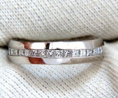1.50 Carat Natural Princess Cut Diamonds Eternity Ring 14 Karat Comfort*