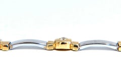 1.50 Carat Natural Round Diamond Bezel Flush Set Diamond Two-Tone Bracelet 14kt*