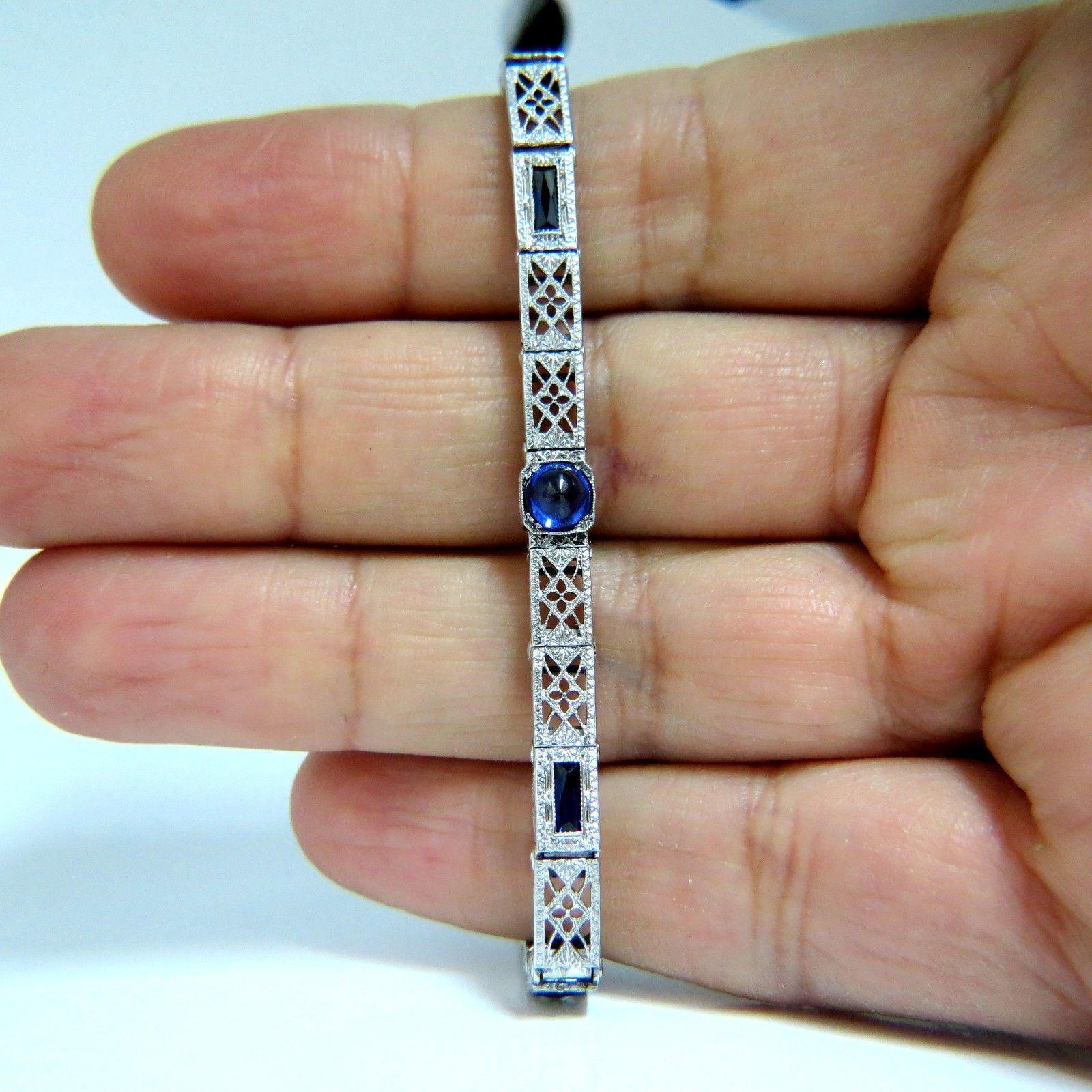 1.50 Carat Natural Sapphires Vintage Bracelet 14 Karat 1