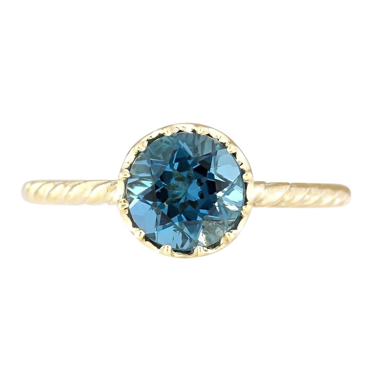 Topaz Ring In 14 Karat Yellow Gold For Sale