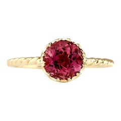Natural Tourmaline Ring In 14 Karat Yellow Gold