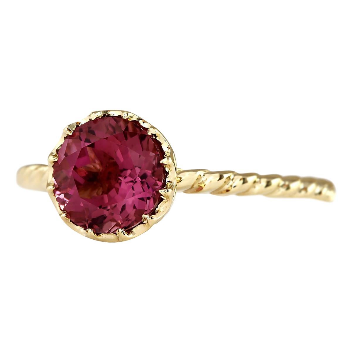 Stamped: 14K Yellow Gold
Total Ring Weight: 1.8 Grams
Total Natural Tourmaline Weight is 1.50 Carat
Color: Pink
Face Measures: 7.00c7.00 mm
Sku: [703265W]