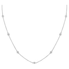 0.35 Carat Diamonds by the Yard Necklace in 14K White Gold