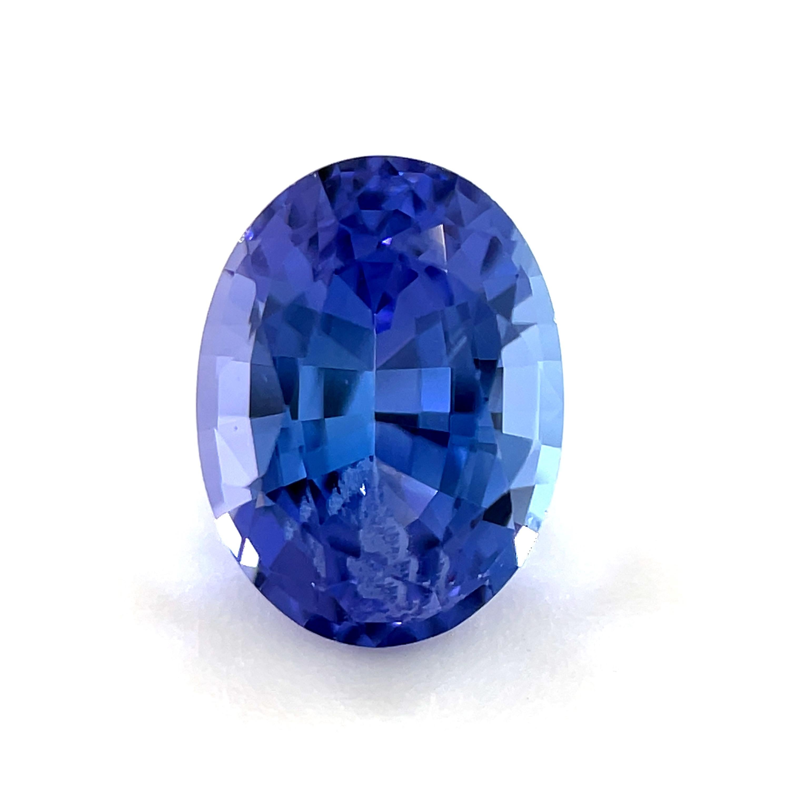 Gemma ovale non incastonata di tanzanite da 1,50 carati in vendita 1
