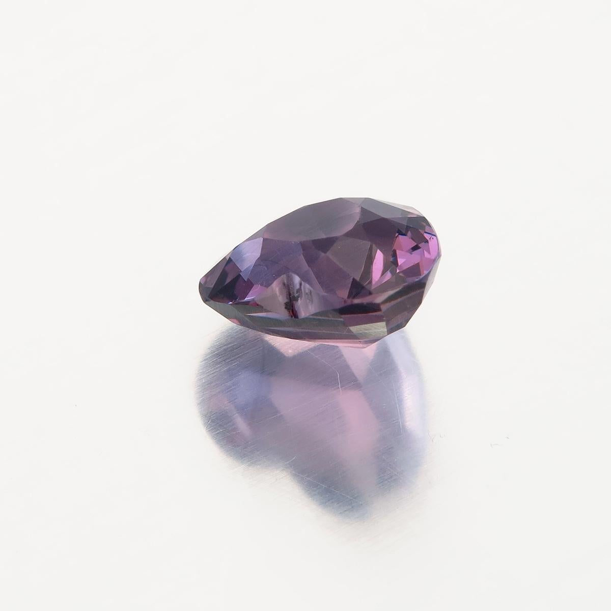 Antique Cushion Cut 1.50 Carat Pinkish Purple Spinel Lotus Certified For Sale