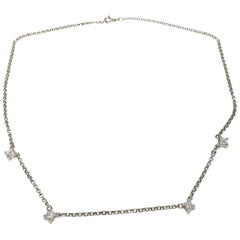 Collar de diamantes talla princesa de 1,50 quilates