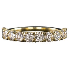 1,50 Karat Runder Brillantschliff Diamantbandring 18 Karat Gelbgold