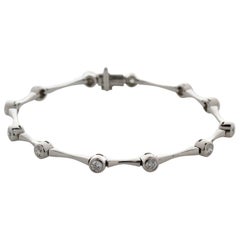 1.50 Carat Round Brilliant Cut E F VS1 VS2 Diamond Platinum Bangle Bracelet 1.50 Carat Round Brilliant Cut E F VS1 VS2 Diamond Platinum Bangle Bracelet