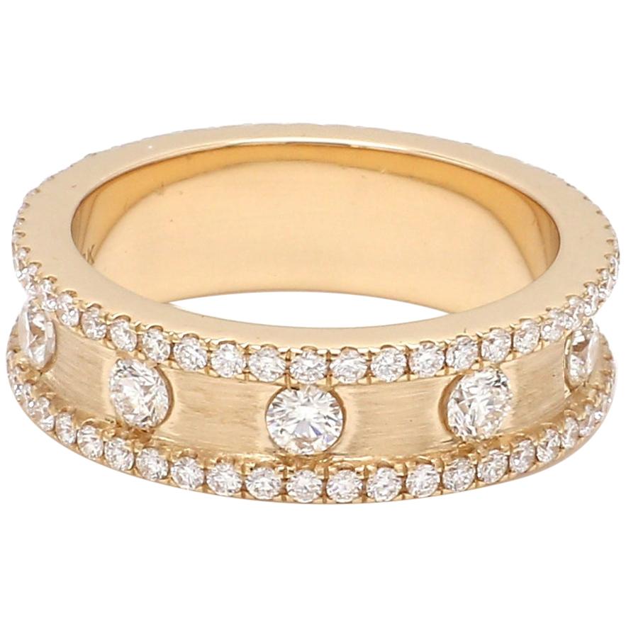 2-Row Staggered Diamond Eternity Ring For Sale at 1stDibs | staggered ...