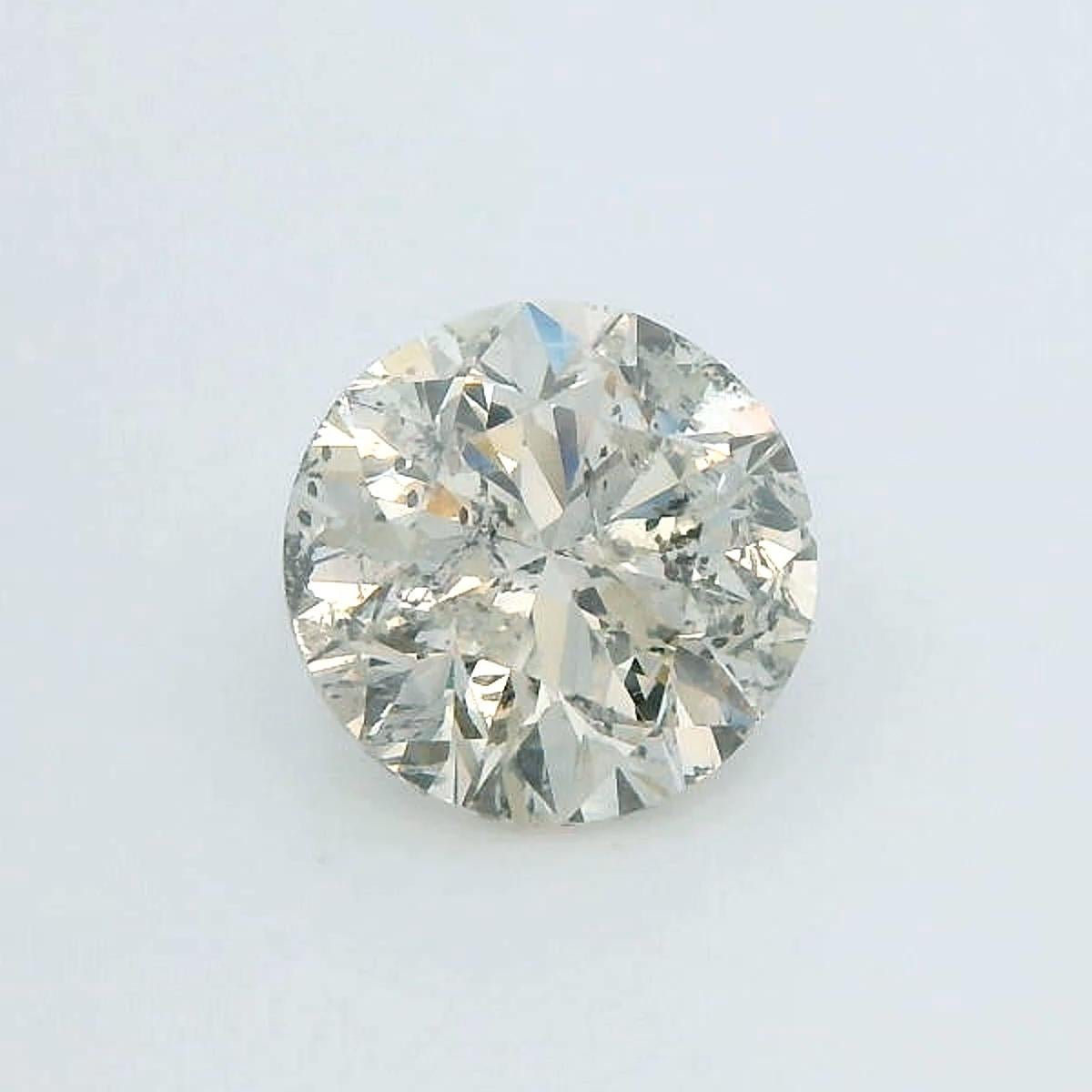 Round Cut 1.50 Carat Round Certified Loose Diamond - M I1, GIA Certified For Sale