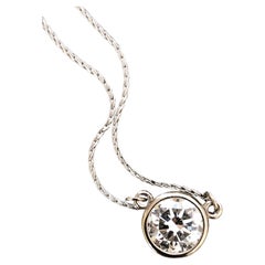 1.50 Carat Round Diamond Solitaire Pendant Necklace