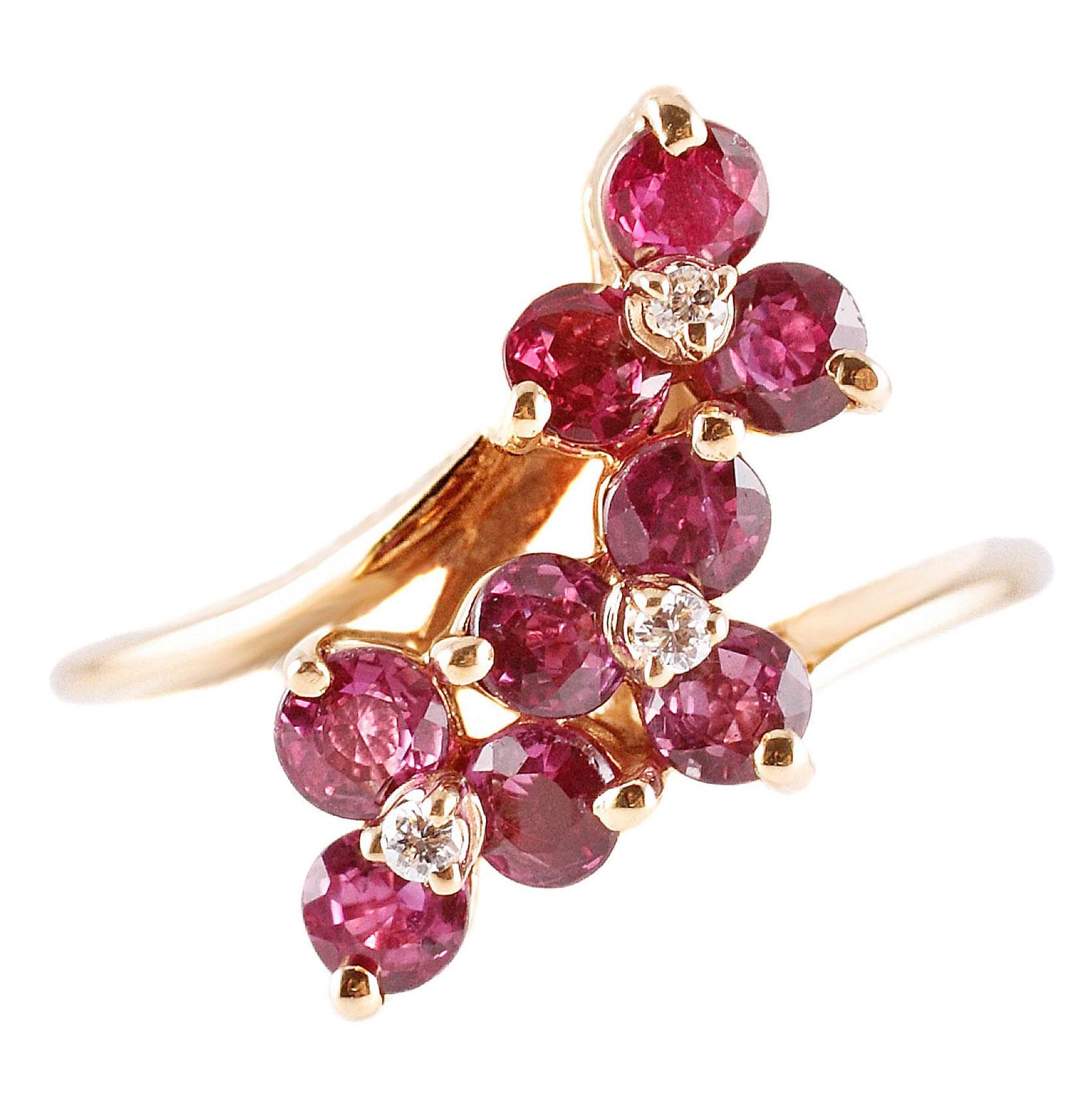 1.50 Carat Ruby Diamond Ring For Sale