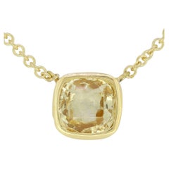 1.50 Carat Unheated Ceylon Yellow Sapphire Pendant