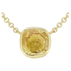 1.50 Carat Unheated Ceylon Yellow Sapphire Pendant